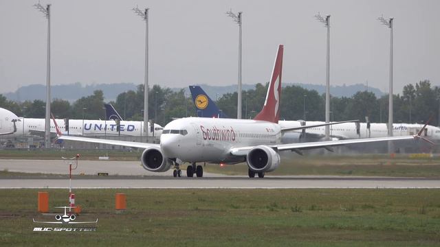 (4K) Boeing 737-8 MAX From Southwind Airlines TC-GRJ Departure Munich Airport MUC EDDM