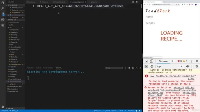 Create Food Recipe App using ReactJs with Ajax Search option - 19 - Environment Variables смотреть онлайн