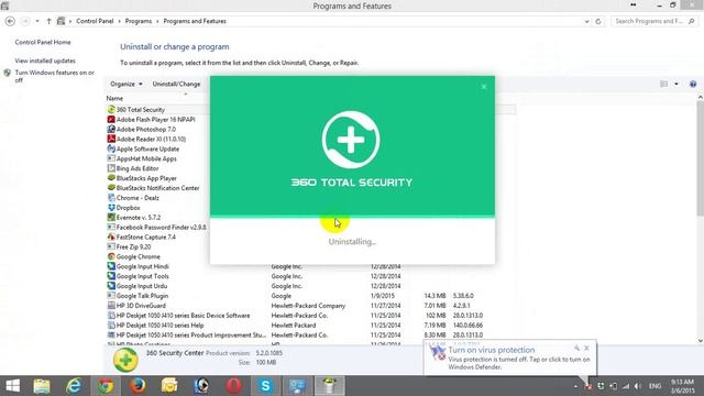 How to remove 360 Total Security from windows 8.1 смотреть онлайн