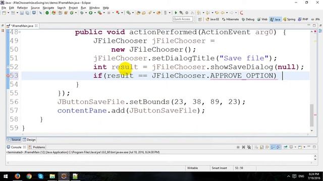JFileChooser in Java Swing смотреть онлайн