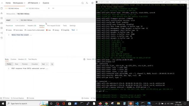 4 - WebSocket server implementation with GET and POST in ESP IDF FreeRTOS for ESP32 смотреть онлайн