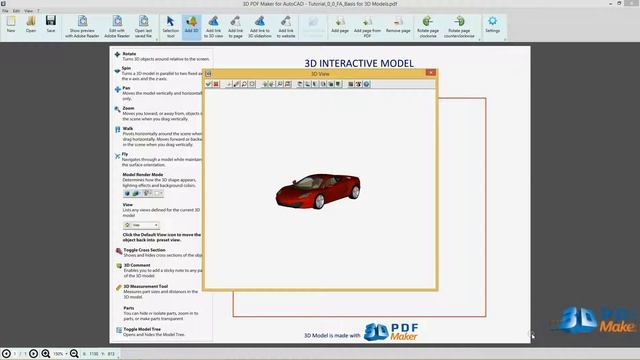 3D PDF Maker for AutoCAD Tutorial 2. Insert AutoCAD 3D Models in PDF without AutoCAD смотреть онлайн