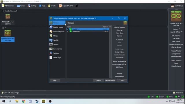 MultiMC: How to install Optifine for Minecraft version 1.18+ смотреть онлайн