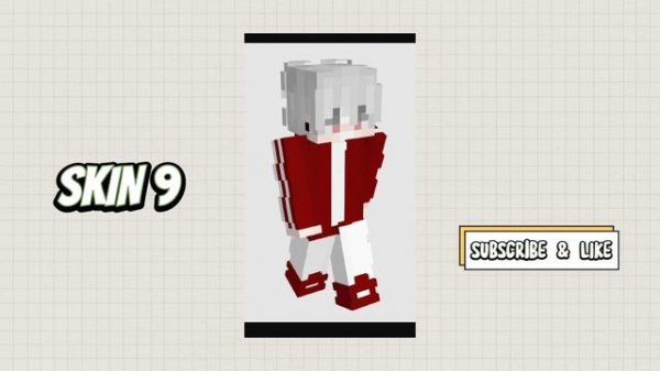 TOP 15 SKIN MINECRAFT BOY AESTHETIC WHITE HAIR | MCPE INDONESIA