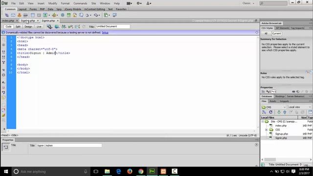 How to Connect PHP with my SQL database - Basic CMS Project - Part 9 смотреть онлайн