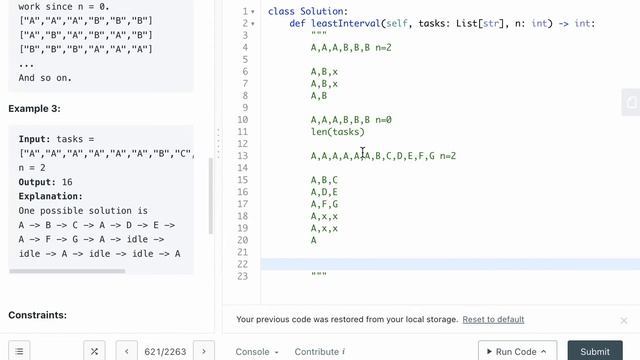 LEETCODE 621 TASK SCHEDULER PYTHON смотреть онлайн