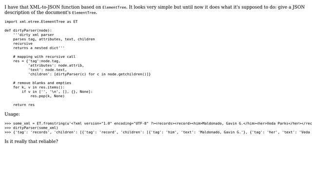 Code Review: Dirty XML-to-JSON parser смотреть онлайн