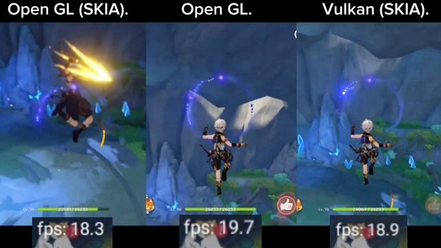 Test Rendering Vulkan (Skia), OpenGL (Skia), OpenGL, Genshin Impact Redmi Note 8... смотреть онлайн