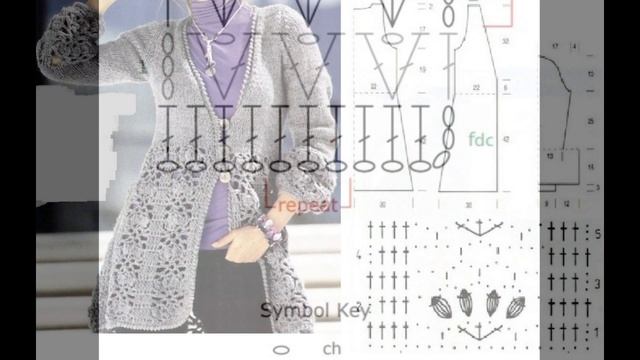 Вязание+схемы. Кардиган ч.2. #crochet смотреть онлайн
