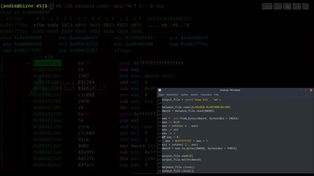 malware analysis #5 ( python ESIL radare2 ) - decode r2 py смотреть онлайн