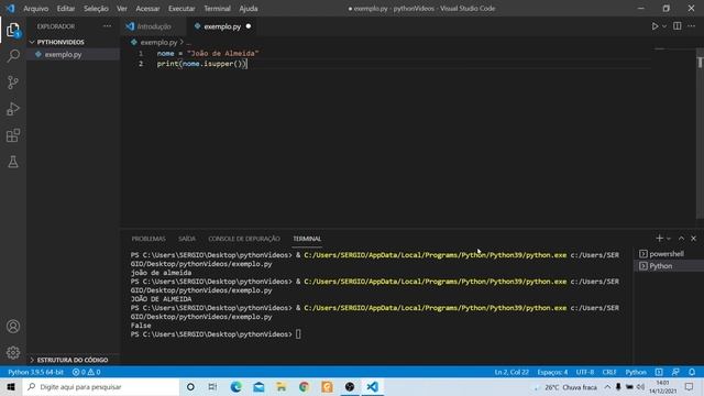 Python do zero - vídeo 4 - strings formatadas, upper(), lower(), isupper(), isupper() смотреть онлайн
