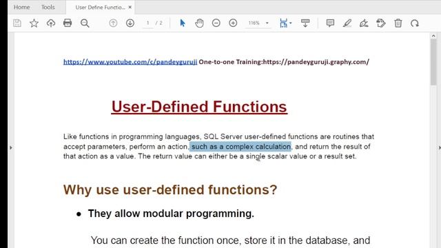 58.User-Defined Functions in SQL|Scalar,Inline Table-valued and Multi-Statement Table-Valued смотреть онлайн