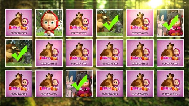 Masha and The Bear - Interactive Memory Matching Game - Puzzle Funny Learning Videos For Kids смотреть онлайн