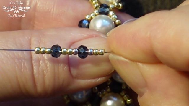Pearl & Crystal Beads Bracelet / DIY Beginners Beaded Tutorial смотреть онлайн