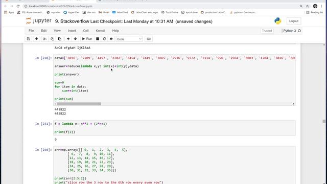 Python - Using reduce with a lambda function to get a list sum смотреть онлайн