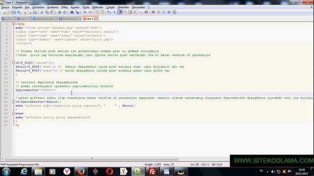 PHP DERSLERİ DERS 8 FORM KULLANIMI VE POST VE GET METOTLARI смотреть онлайн