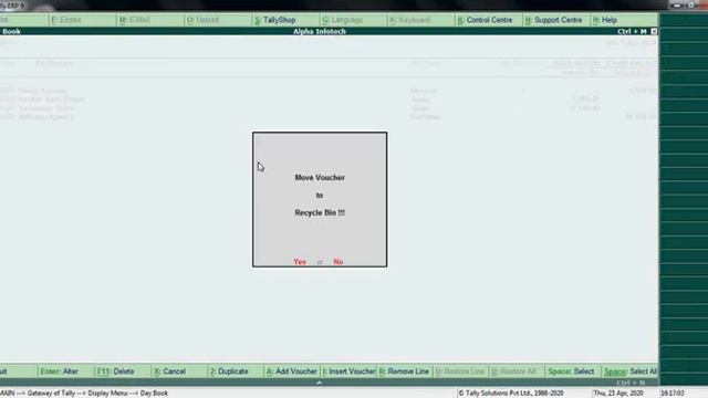Tally Add On : Recycle Bin - Restore Deleted Vouchers in Tally.ERP9 software. смотреть онлайн