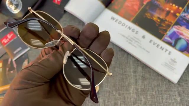 Очки желтые полупрозрачные Ray-Ban Round смотреть онлайн