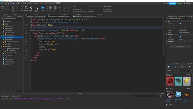 How to Script a DOUBLE JUMP ABILITY in ROBLOX STUDIO смотреть онлайн