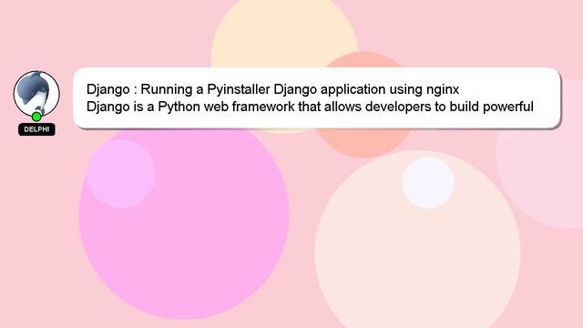 Django : Running a Pyinstaller Django application using nginx смотреть онлайн
