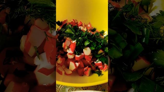Новинка?Быстрый САЛАТ с крабовыми палочками ? | Вкусный,лëгкий и по осеннему сытный Салат за 5 мину смотреть онлайн