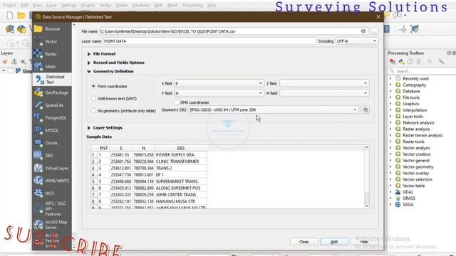 QGIS Add Point by Coordinates | Importing CSV (Excel) Coordinates into QGIS. смотреть онлайн