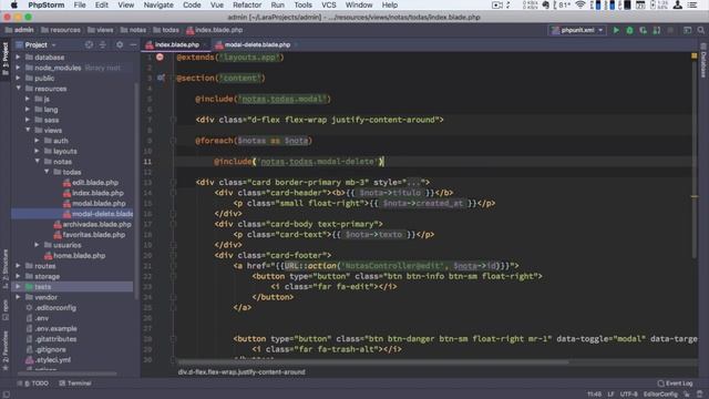 Curso Laravel 6 desde cero - Eliminar notas bootstrap 4 #27 смотреть онлайн