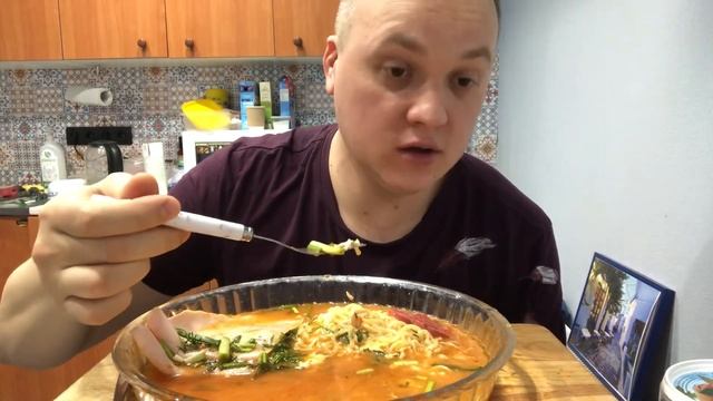 Чан рамен Mukbang МУКБАНГ Eating