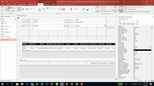Ms Access Database Lecture - 25 | How to design form in access | VBA Coding in ms access 2016 смотреть онлайн