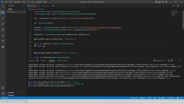Python Aiogram ile Butonlu Telegram Botu Yapmak - 2 // Inline Keyboard Yapımı (Butonlu Yapı) смотреть онлайн