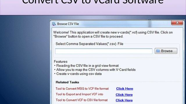 CSV to vCard Converter Software смотреть онлайн