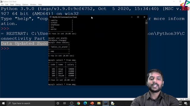 Updating MySQL Data Thorough Python Code | Python MySQL Connectivity | In Hindi смотреть онлайн
