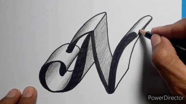 3d Drawing Letter N On Flat Paper For Beginners / How To Write Easy Trick Art With Pencil - Marker смотреть онлайн