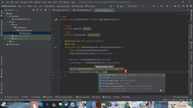 Cara Membuat WebView Di Android Studio | Android Studio Tutorial #java смотреть онлайн
