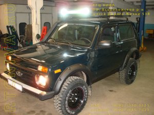 Установка тюнинг LED-фар на НИВУ