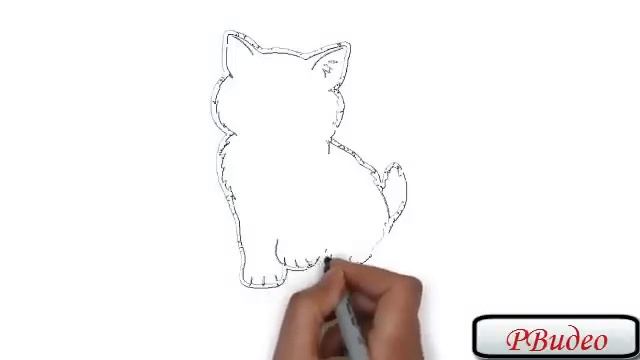 Как поэтапно рисовать котёнка смотреть онлайн