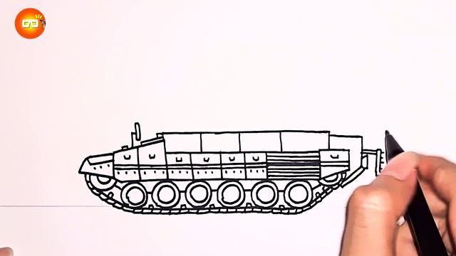 CARA MENGGAMBAR TANK BMPT TERMINATOR - tank drawing easy смотреть онлайн