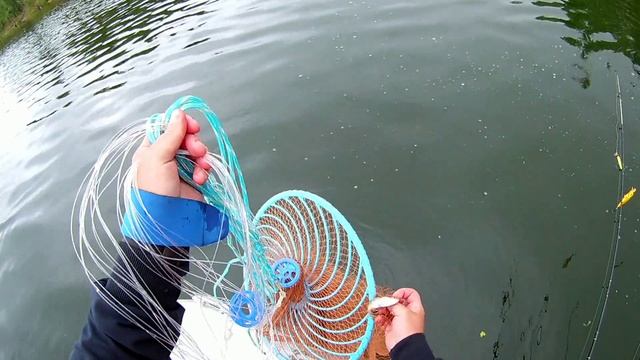 Кастинговая сеть с кольцом- испытываем на глубине. смотреть онлайн