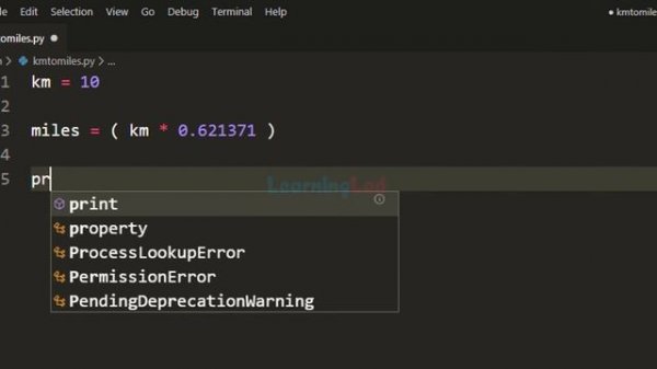 Python Program to Convert Distance from Kilometers to Miles