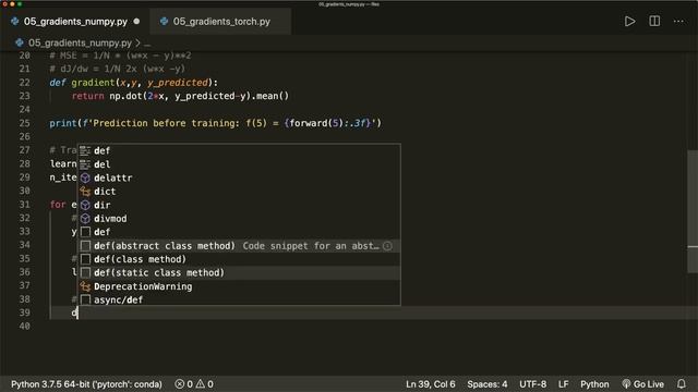 05 Градиентный спуск с Autograd и обратным распространением ошибки [ Видеоуроки Pytorch ] смотреть онлайн