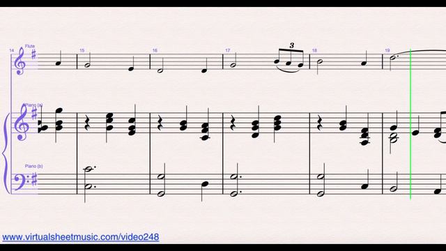 Amazing Grace - Flute and Piano Sheet Music Video Score смотреть онлайн