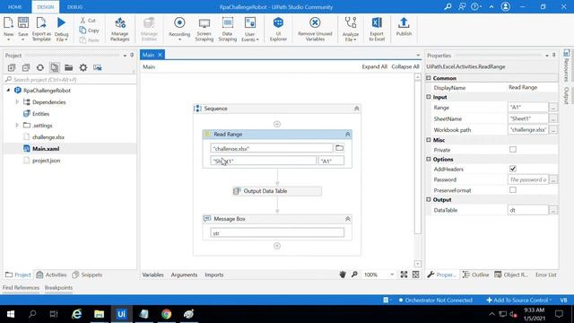 UiPath Studio - Read excel data смотреть онлайн