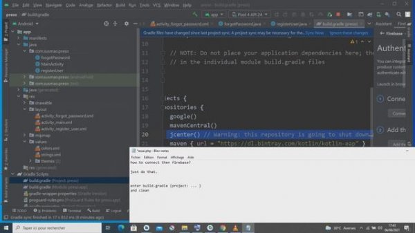 could not parse the android application module's gradle config. resolve gradle build issues and/or