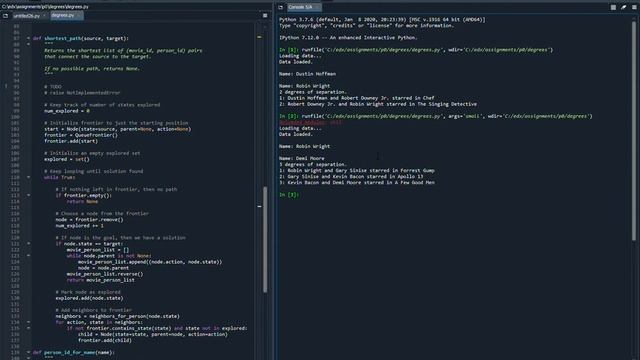Harvard X - CS50's Introduction to AI with Python: Degrees смотреть онлайн