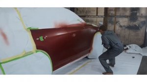 Покраска сложного цвета 46 v Mazda cx-5 в переход