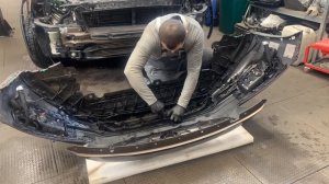 Снятие установка переднего бампера на Volvo V60 Cross Country