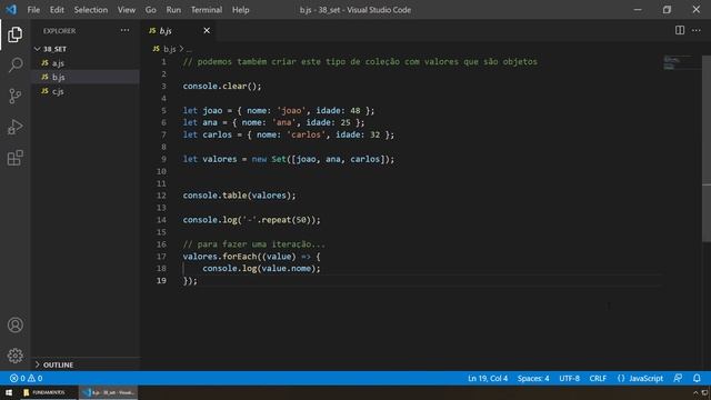 JAVASCRIPT FUNDAMENTOS - 038 - SET смотреть онлайн