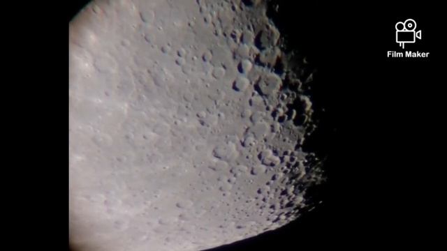 The Moon through my 90mm Telescope смотреть онлайн