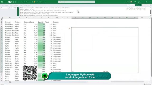 Linguagem Python está sendo integrada ao Excel смотреть онлайн