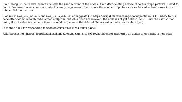 Drupal: Which hook for code after a node has been deleted from the DB? смотреть онлайн